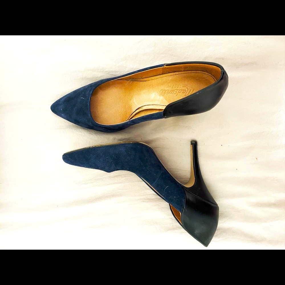 Madewell Leather and Suede Pumps